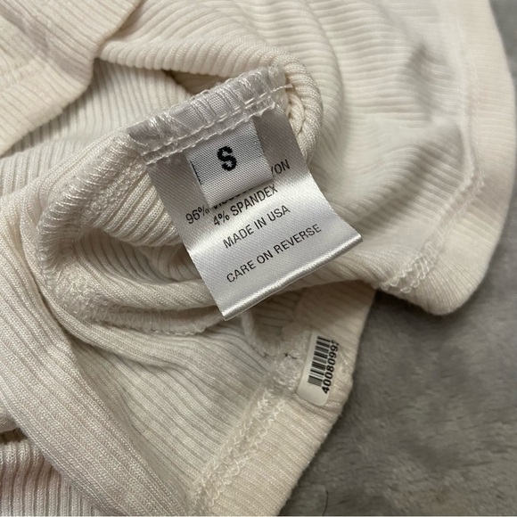 A. Potts tab tee short sleeve rib cream 10905 - Picture 9 of 15